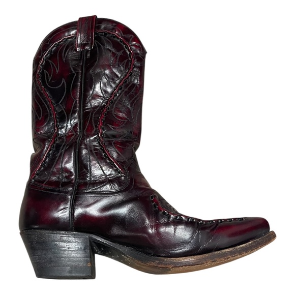 Dan Post Cherry Leather Western Cowboy Boots - Picture 2 of 8